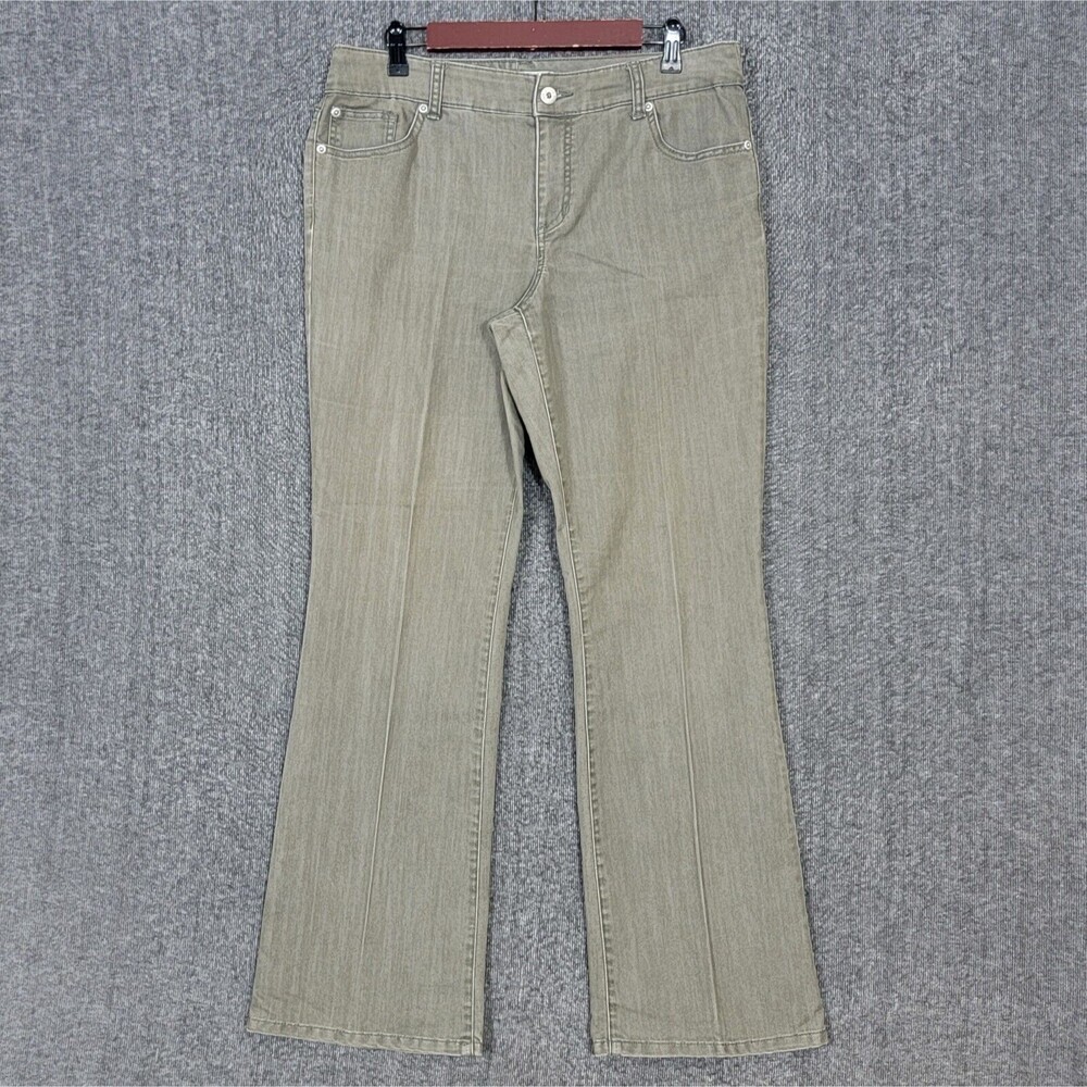 Chico's Olive Green Flare Jeans